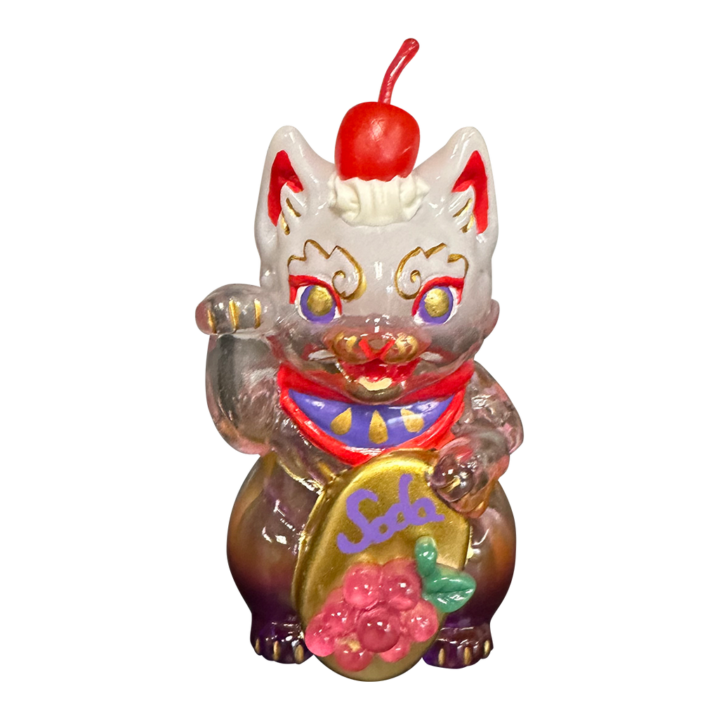 Grapes Soda Lucky Cat by Genkosha